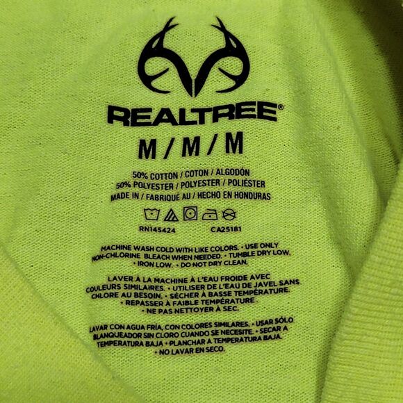 Realtree Outfitters LS Neon Yellow Tee - Size Medium - Picture 5 of 7